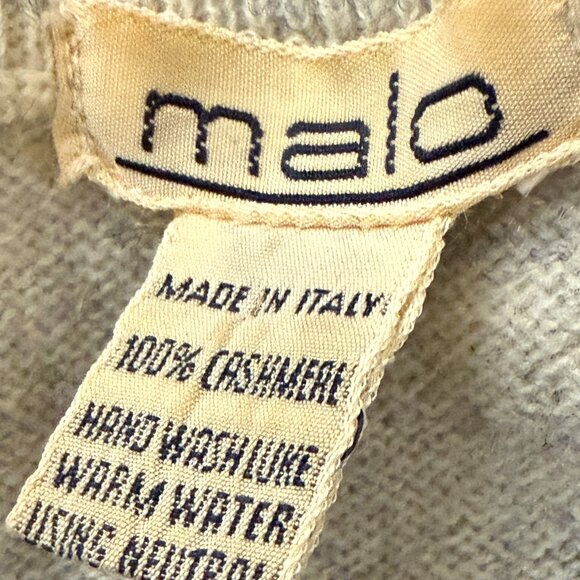 Malo 100% Cashmere Cardigan & Short Sleeve Sweater Set Oatmeal Size Medium - Picture 11 of 14